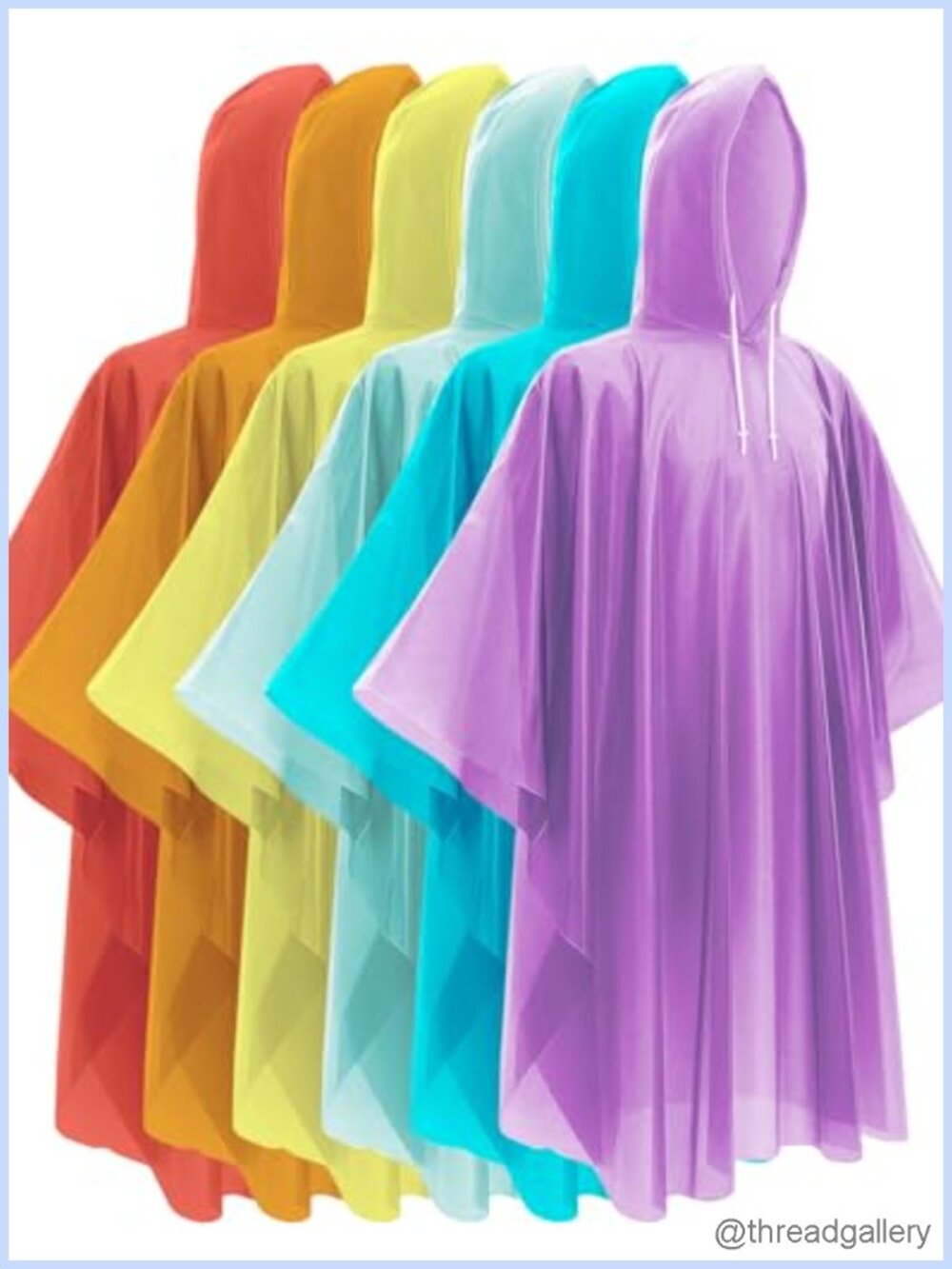 Extra Long Rain Poncho with Hood Disposable Emergency Survival Kit